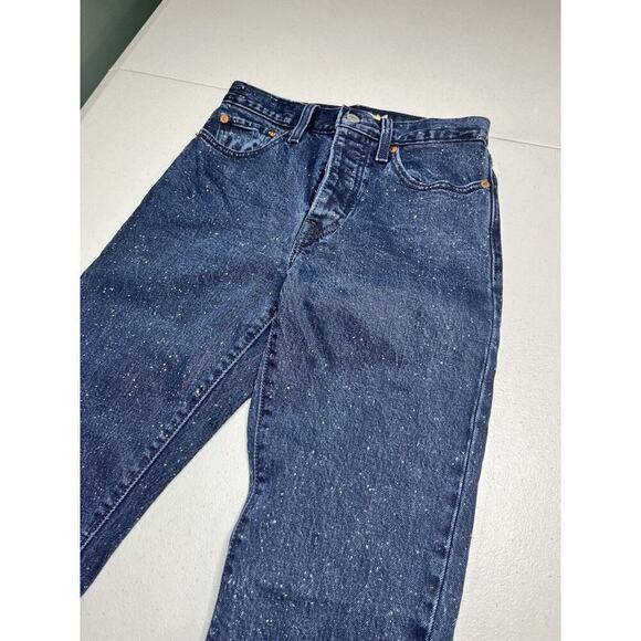 Levis Wedgie Button Fly Speckled Blue Jean Womens Size 24 - Picture 8 of 9